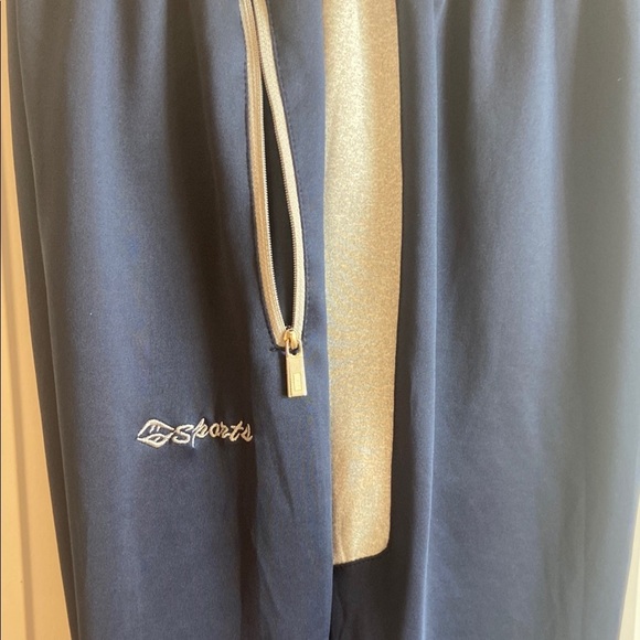 TBMPOY Men's Athletic 2 Piece Tracksuit in Navy and Gray - Picture 9 of 11